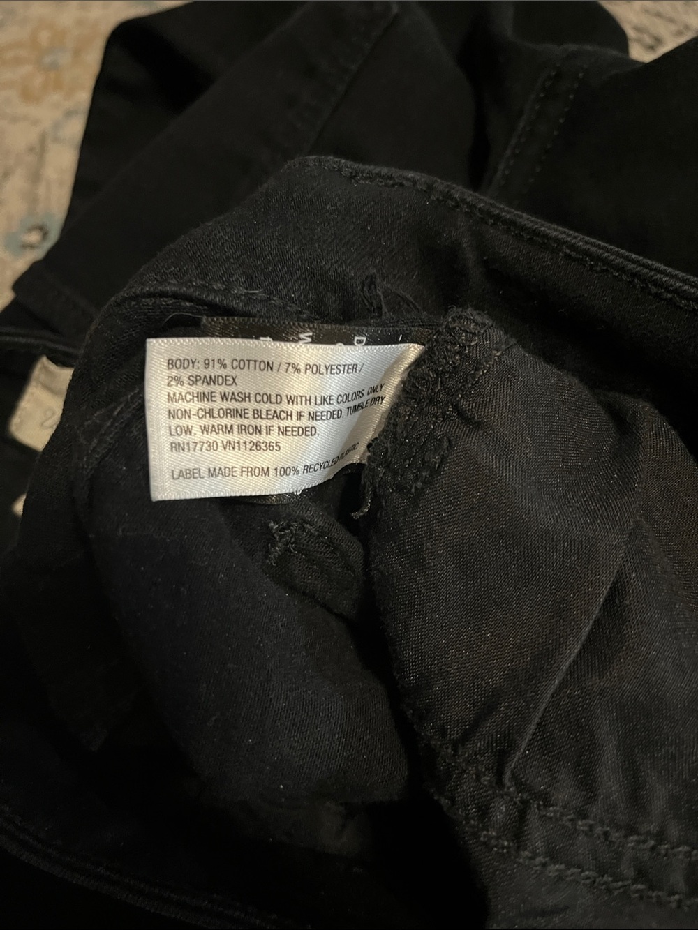 Universal Thread Black High-Rise Slim Straight Denim Pants - Picture 9 of 13